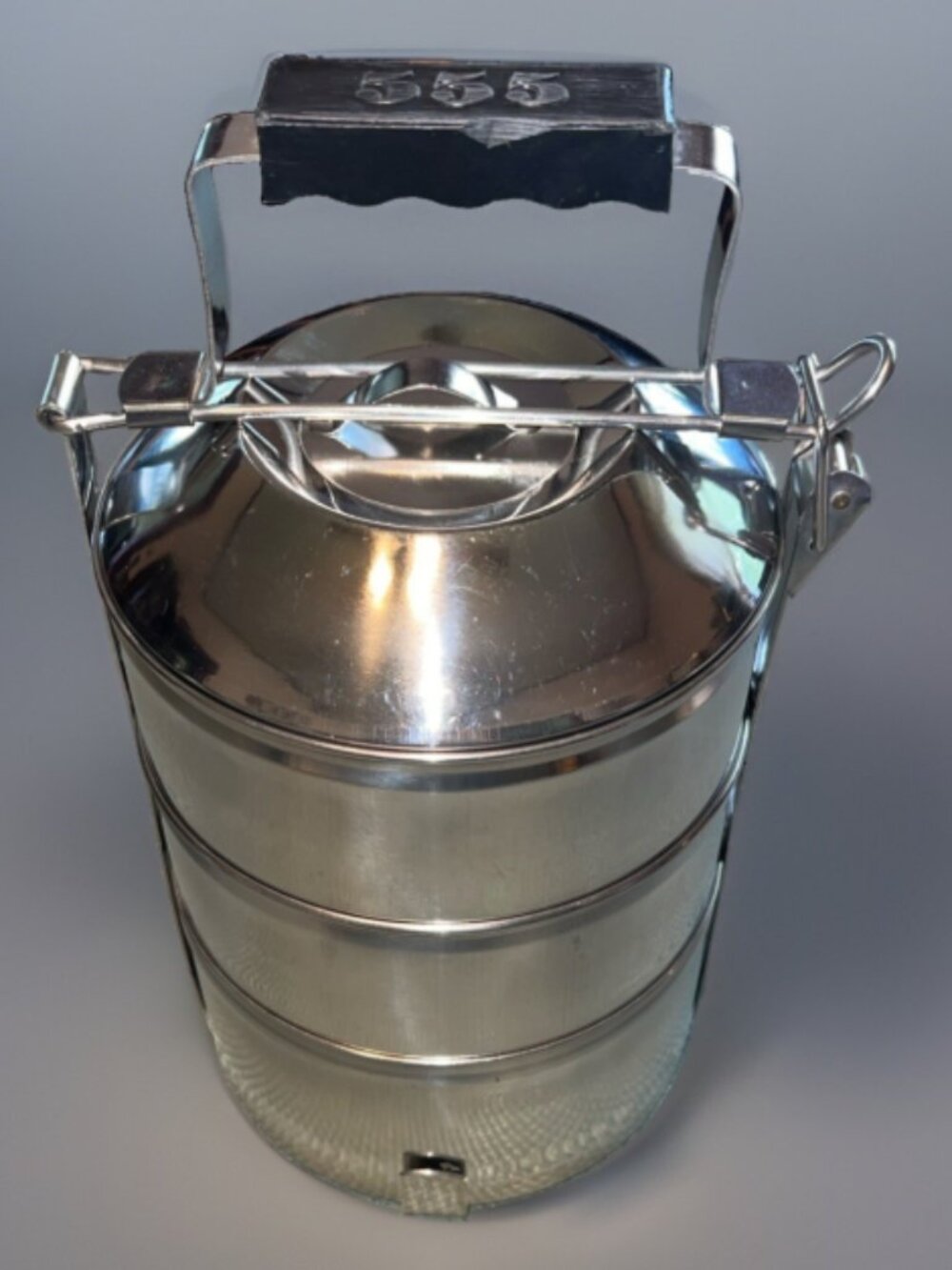 VTG 555 3 Tier Stainless Steel Tiffin Carrier Bento Lunch Box Food Container